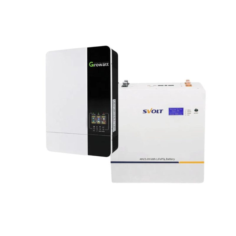 5KVA / 5000W MPPT GROWATT Hybrid Inverter Combo + 5.43kWh SVOLT Lithiu