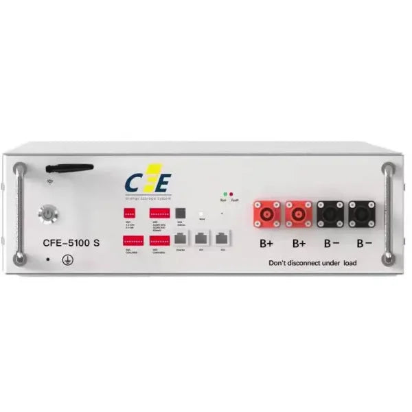 CFE Battery Lithium Ion 5.12kWh 51.2V 100Ah CFE Battery Lithium Ion 5.12kWh 51.2V 100Ah