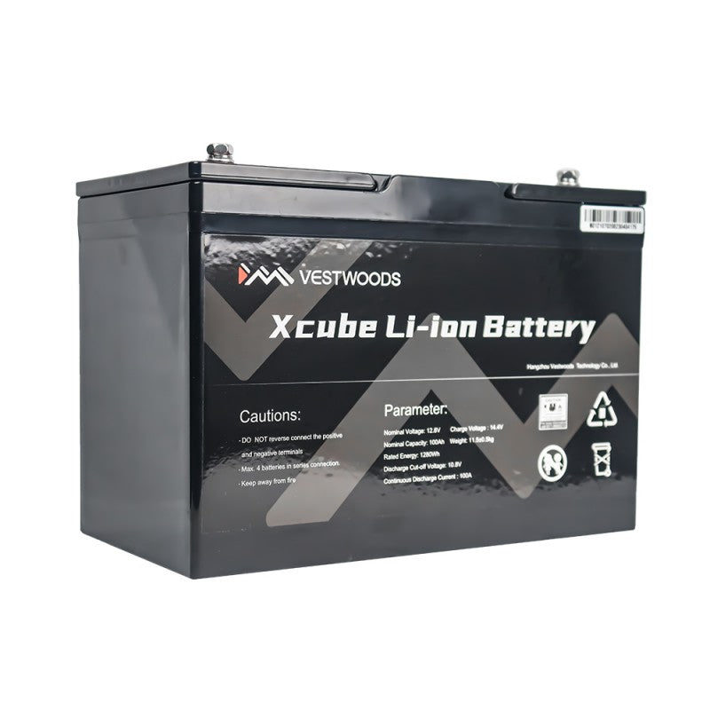 Vestwoods 100Ah 12.8V 12V Lithium-ion (LiFePO4) Battery – FIRST LIFE / Vestwoods 100Ah 12.8V 12V Lithium-ion (LiFePO4) Battery – FIRST LIFE /